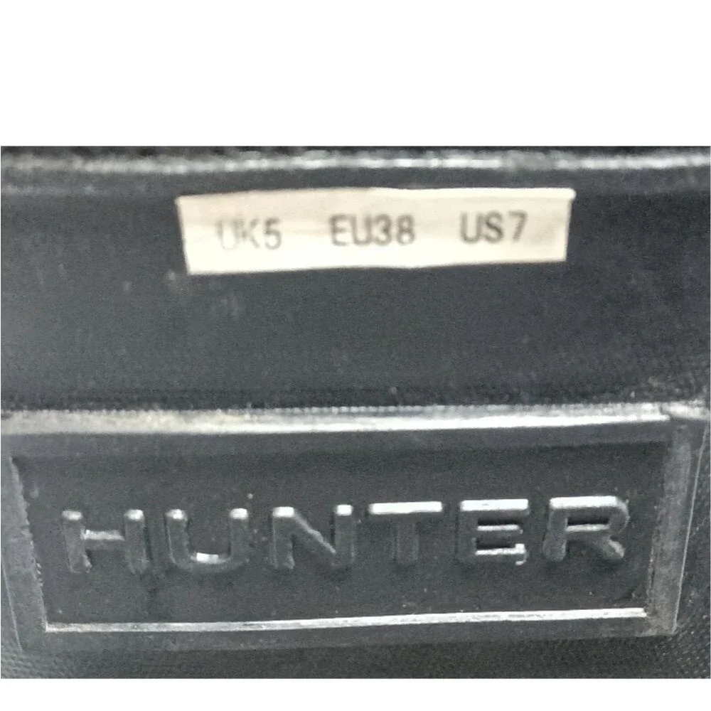 Hunter Women's Original Tall Gloss Rain Boots Size 7 Black Retail $190